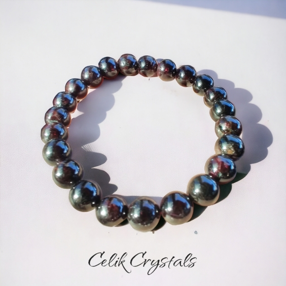 Red Garnet Bracelet Unisex Natural Stones Handmade Stretch Healing Bracelet - Picture 4 of 4